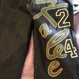 Kobe Bryant embroidered jeans